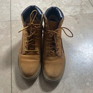 Timberland Yellow Nubuck Leather Ankle Boots Sinter Heavy Duty Lightweight